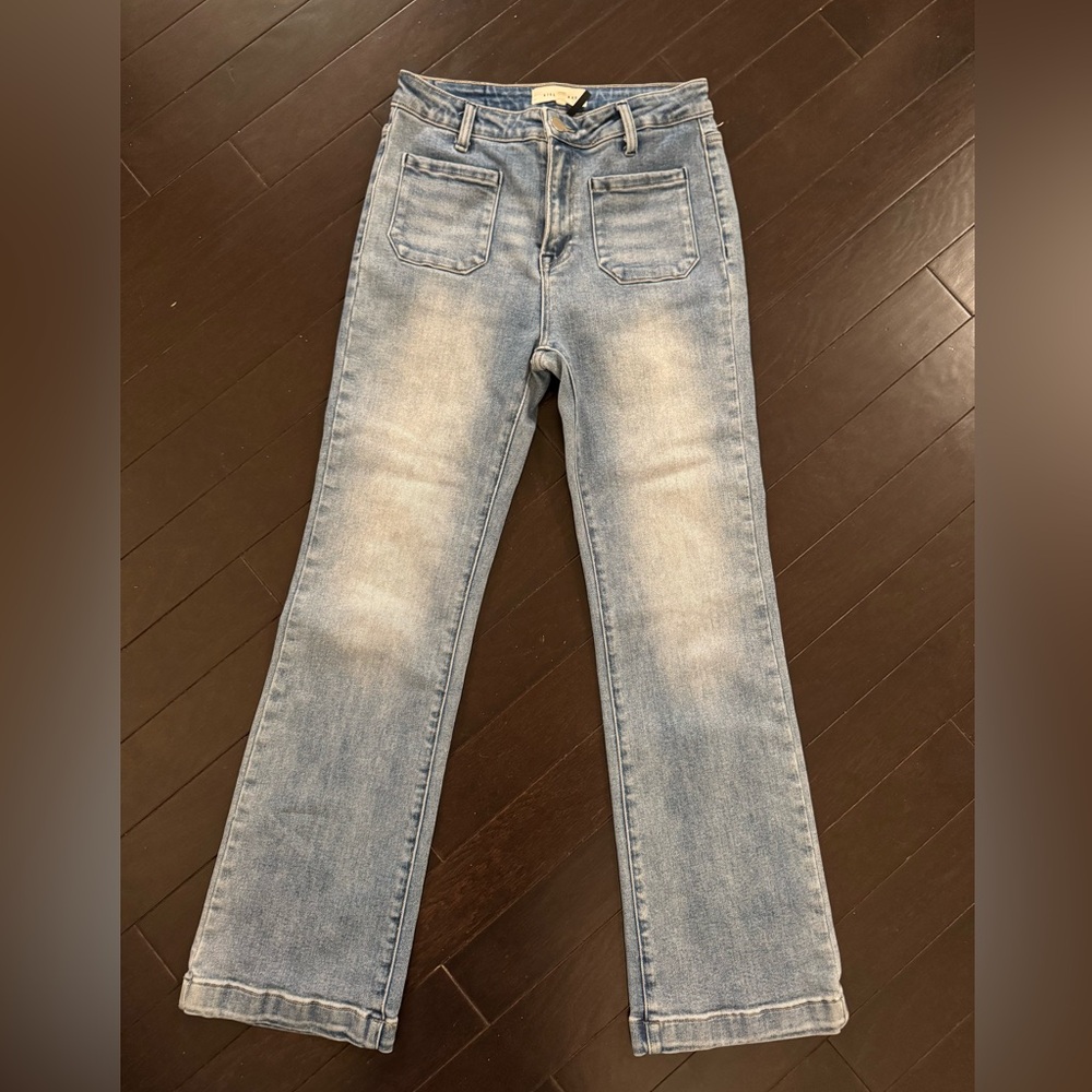 Stylish Light Blue Women's Straight Leg Jeans